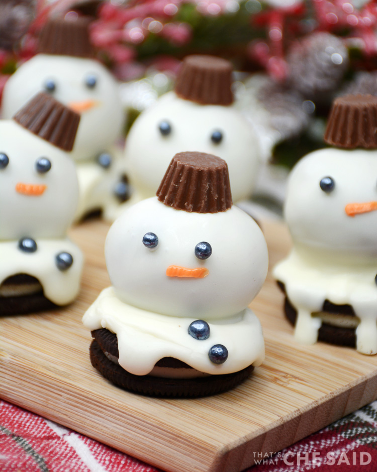 Oreo Truffle Melting Snowman Featured Image