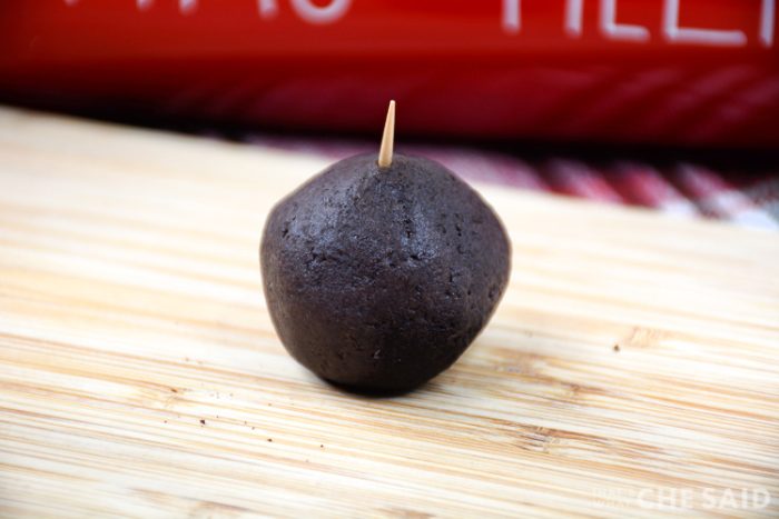 Oreo Truffle with Toothpick for dipping in chocolate