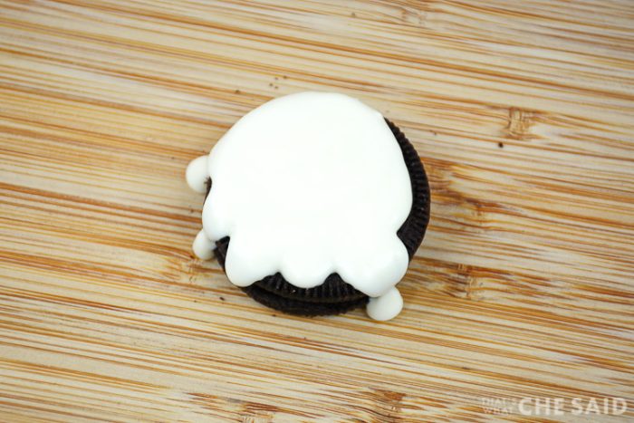 oreo cookie covered in white chocolate
