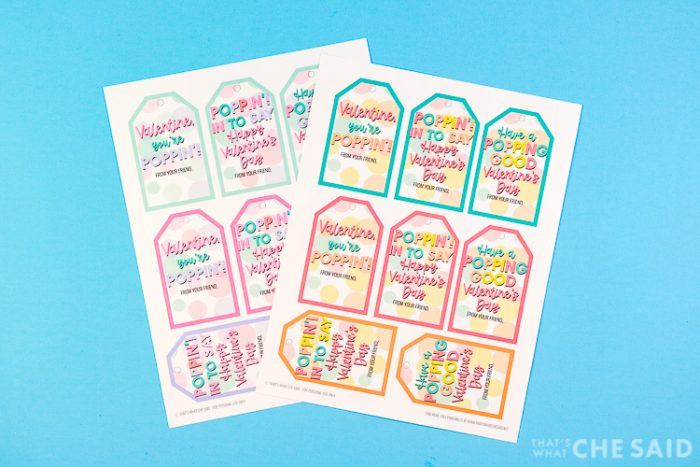 Pop It Printables in 2 colorways on a blue background