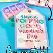 Pop It Valentines with writing for Pinterest Pin Close UP