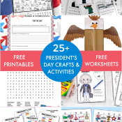 Collage of President's Day Printables