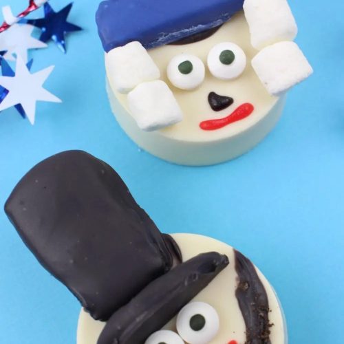 Oreo Treats that are decorated to resemble presidents