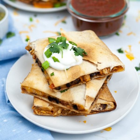 Chicken Sheet Pan Quesadillas.