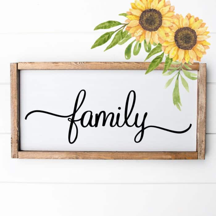 family sign