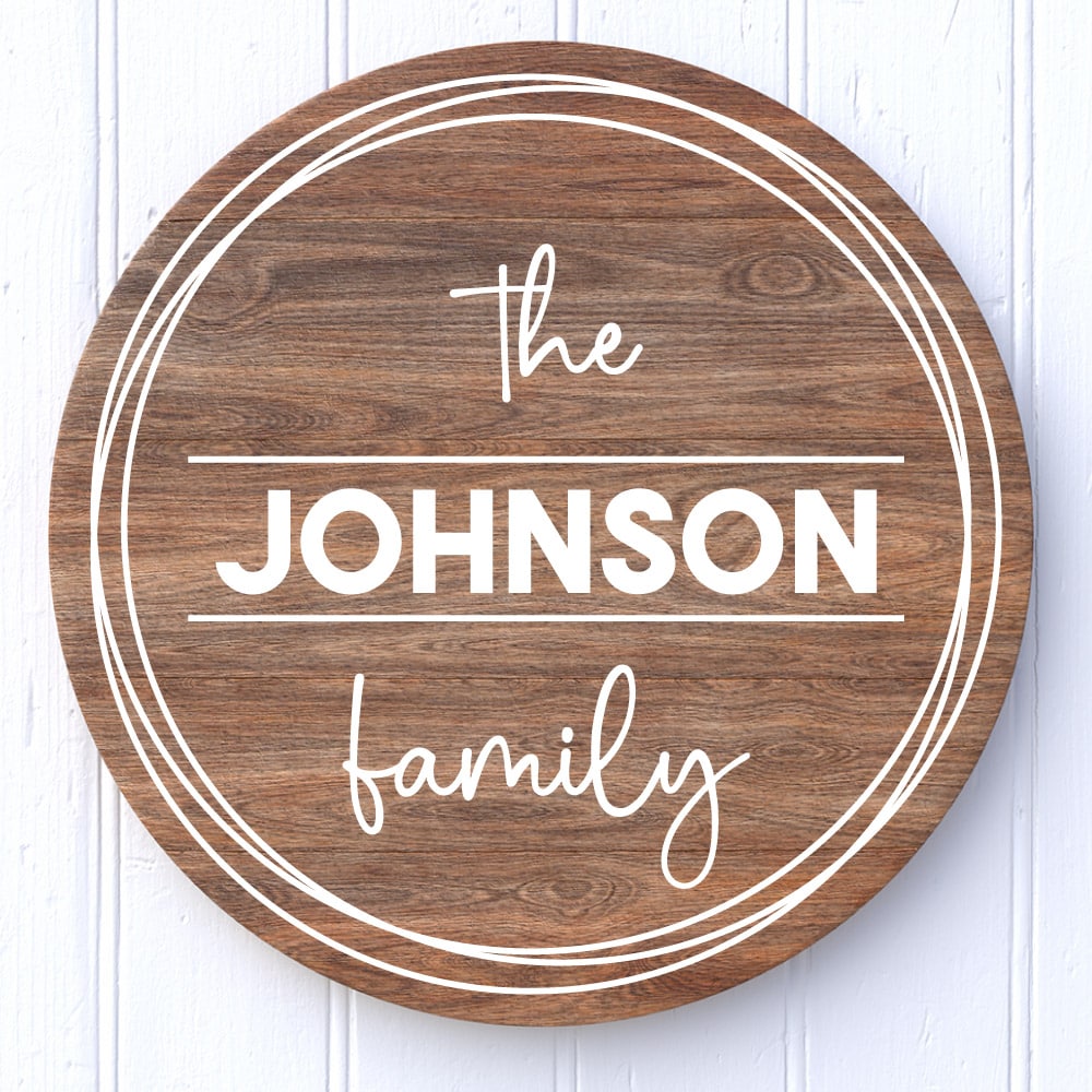 Customizable Family Name Circle Design