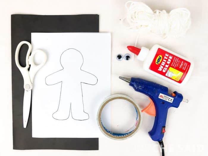 Supplies for Mummy Kids Craft