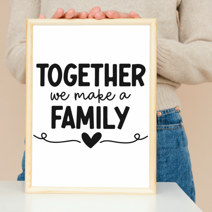 Vertical family sign