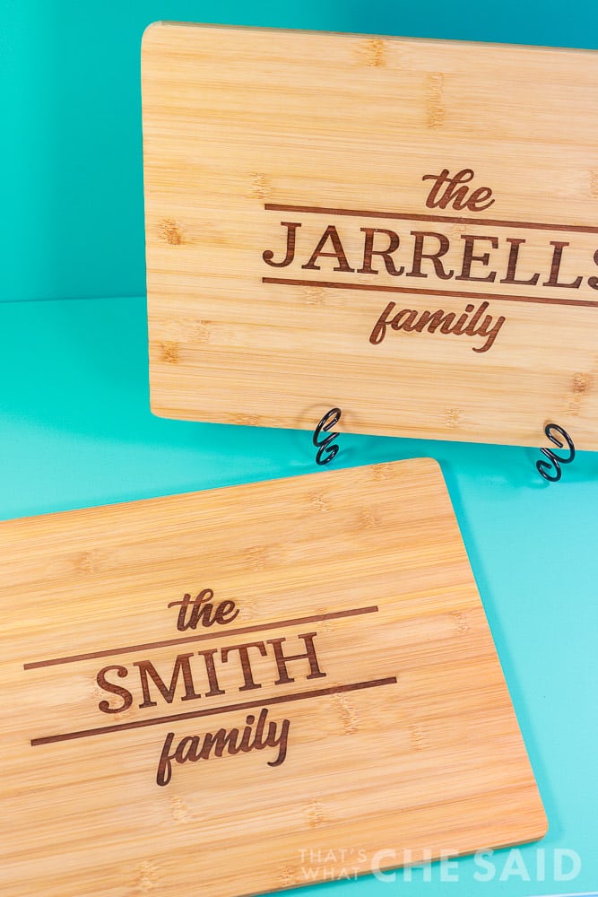 Engraved chopping boards with xtool m1