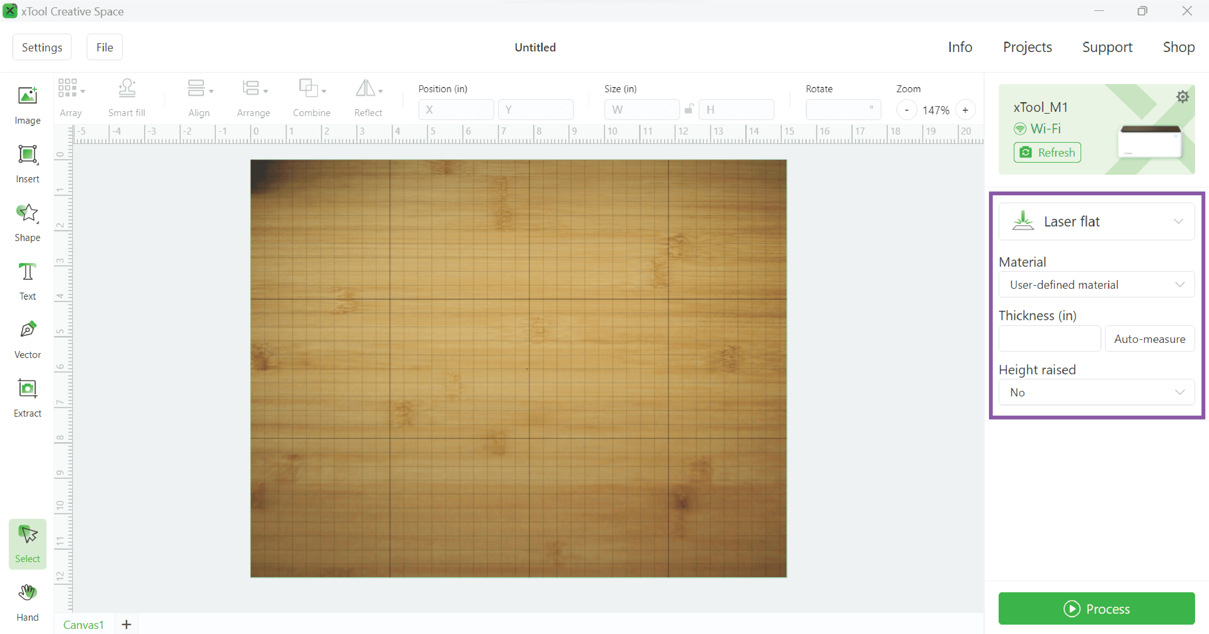 Set settings for laser