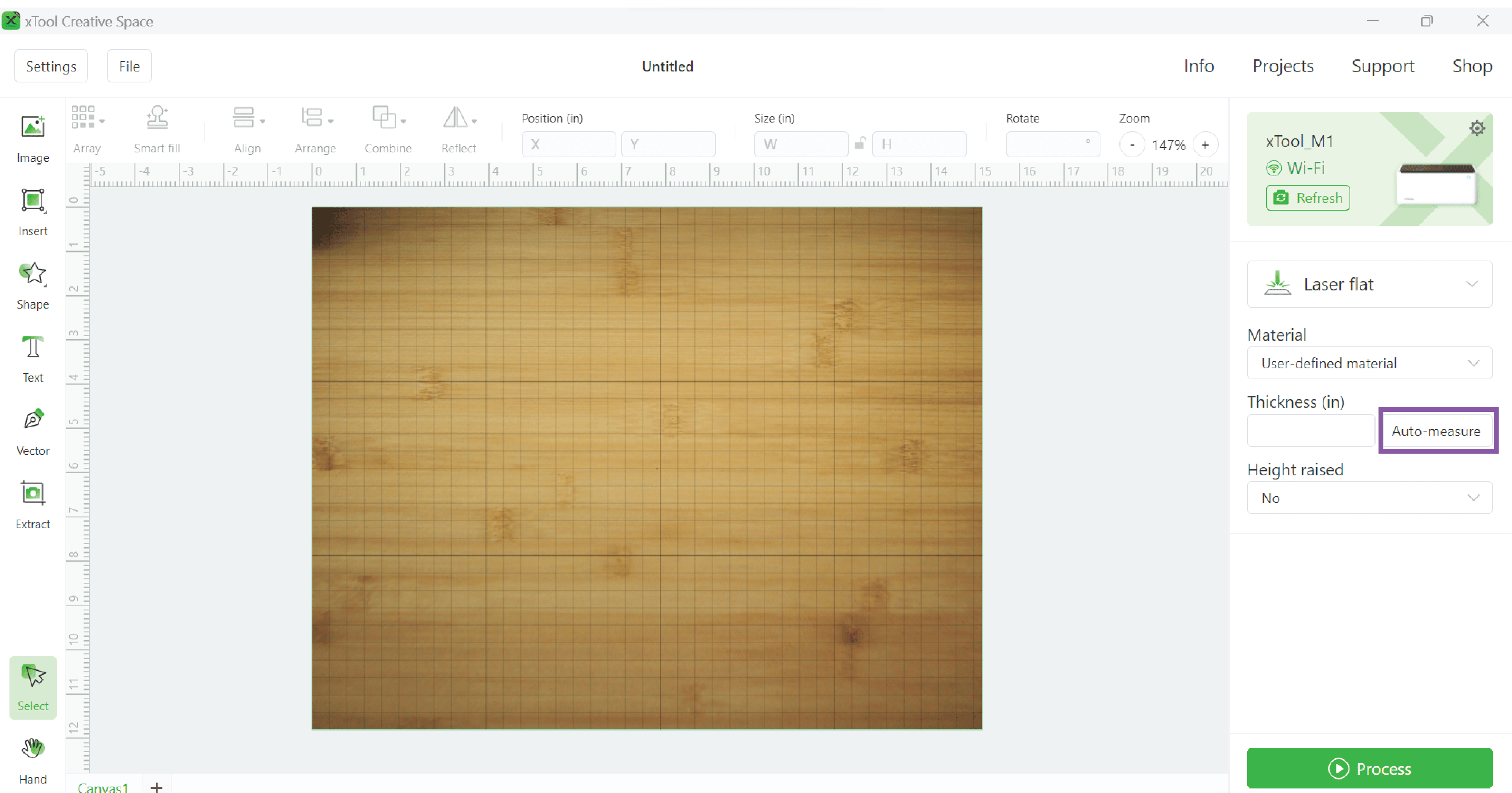 Auto measure height