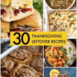 Long Pin - collage of thanksgiving leftover meals