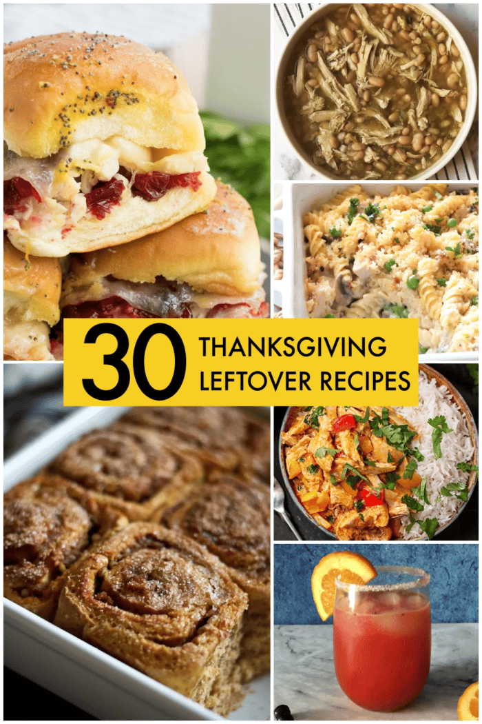 Long Pin - collage of thanksgiving leftover meals