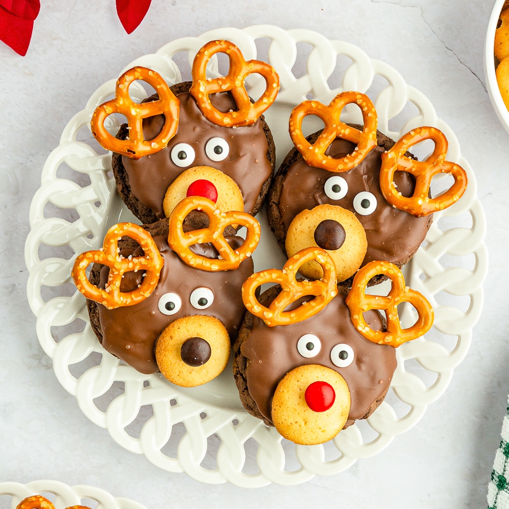 Reindeer Cake Mix Christmas Cookies