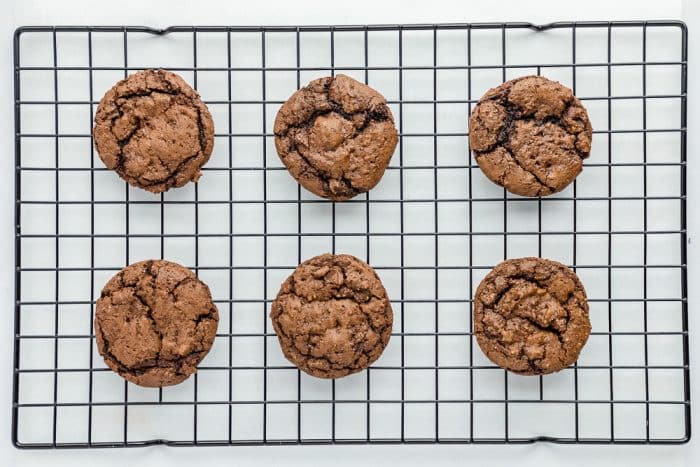 Cake Mix Cookies Cooling on Wire Rack