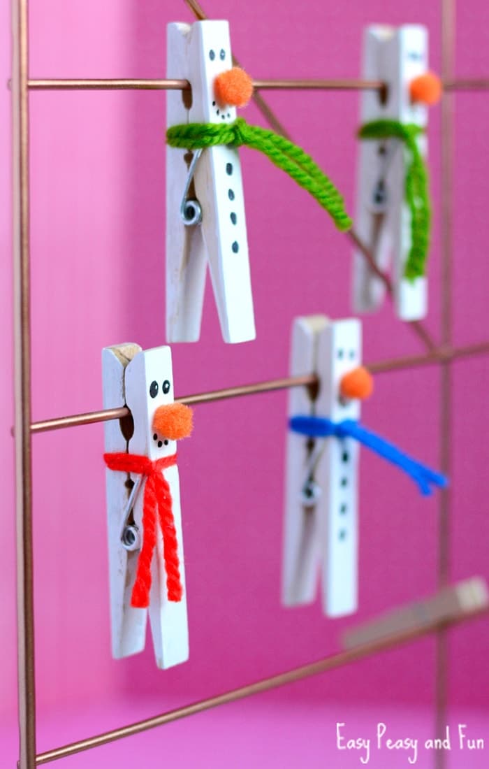 clothespin Snowman craft