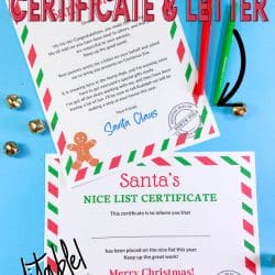 Nice List Certificate & Letter Printable