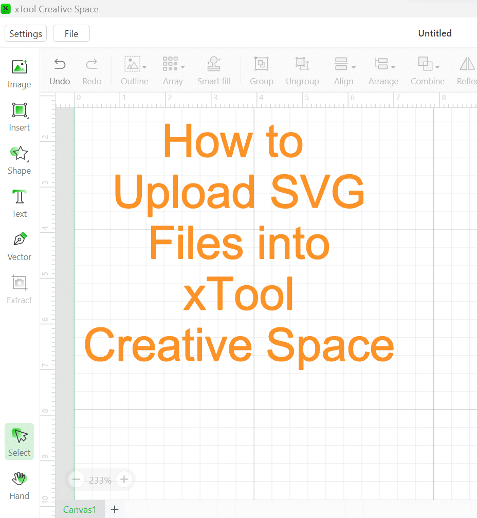 How to Upload SVG Files into xTool Creative Space on Creative Space Canvas