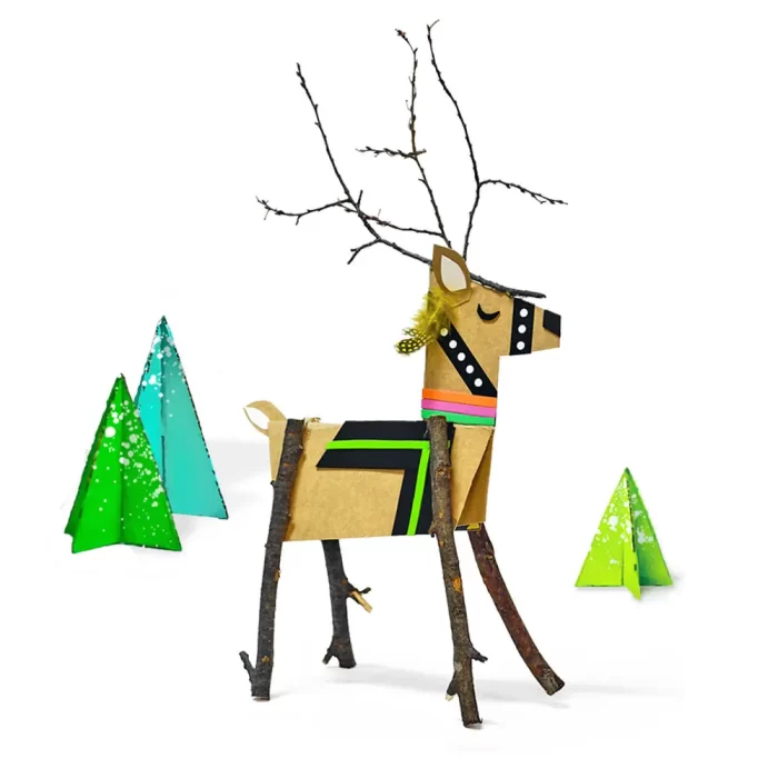 Cardboard Reindeer Craft for kids