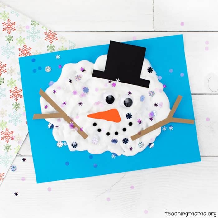 Melting Snowman Craft for kids
