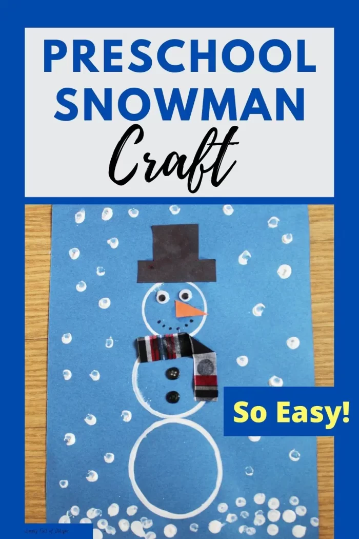 Preschool snowman Craft for kids