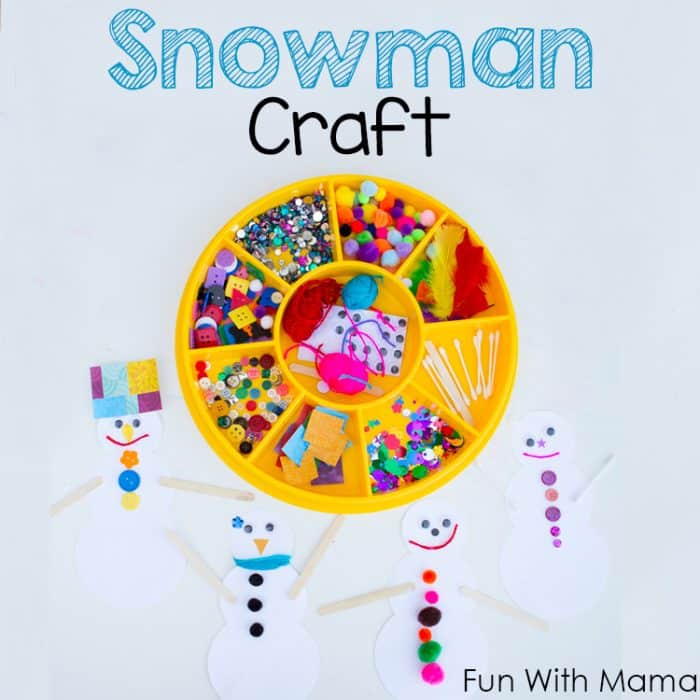 Build a Snowmand Craft for kids