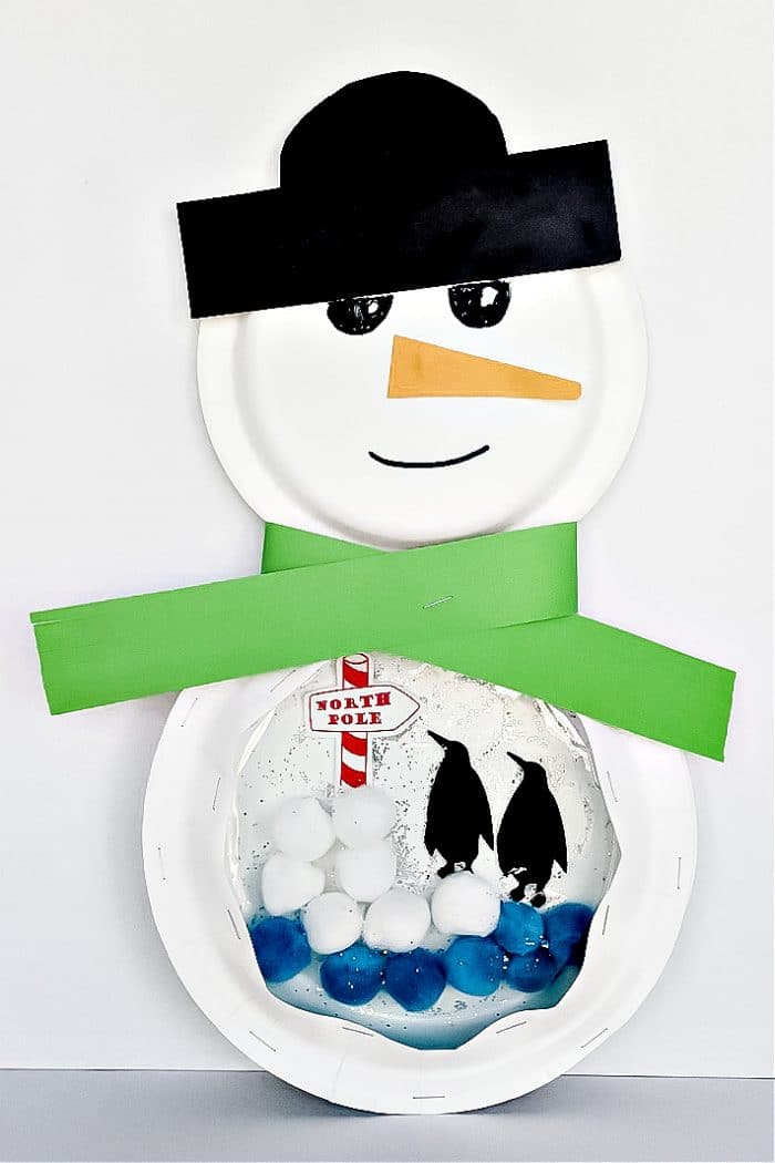 Paper Plate Snowman Craft for Kids