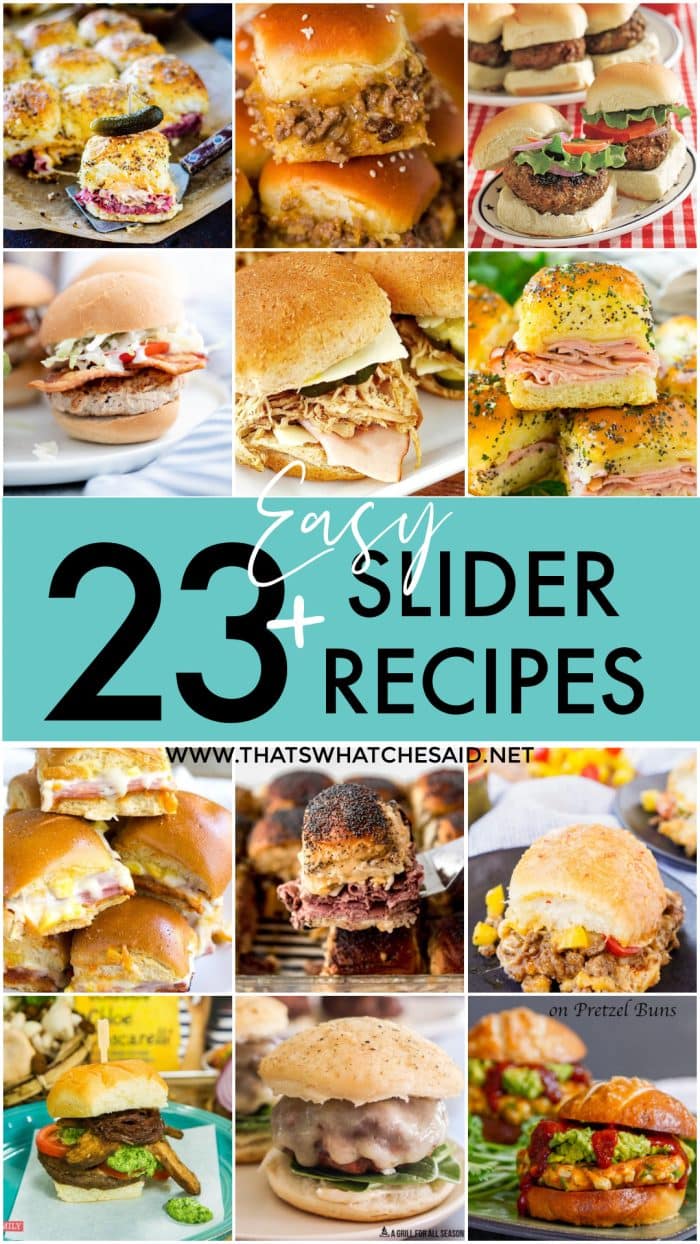 Pinterest Collage for 23 Easy Slider Recipes
