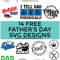 14 Free Father's Day SVG files vector collage