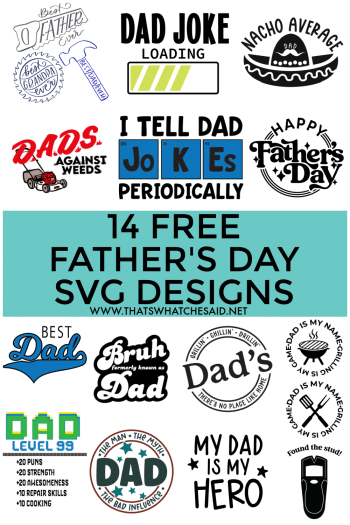 14 Free Father's Day SVG files vector collage