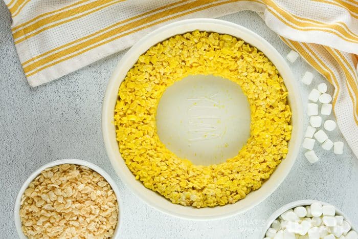 9 inch pan with yellow outer ring