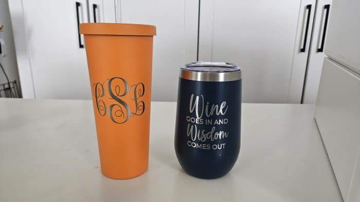 engraved tumblers with RA2