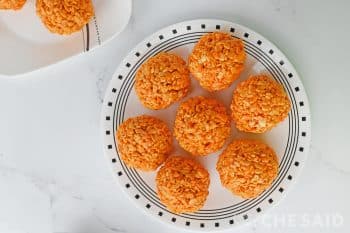 Rice Krispies formed into balls