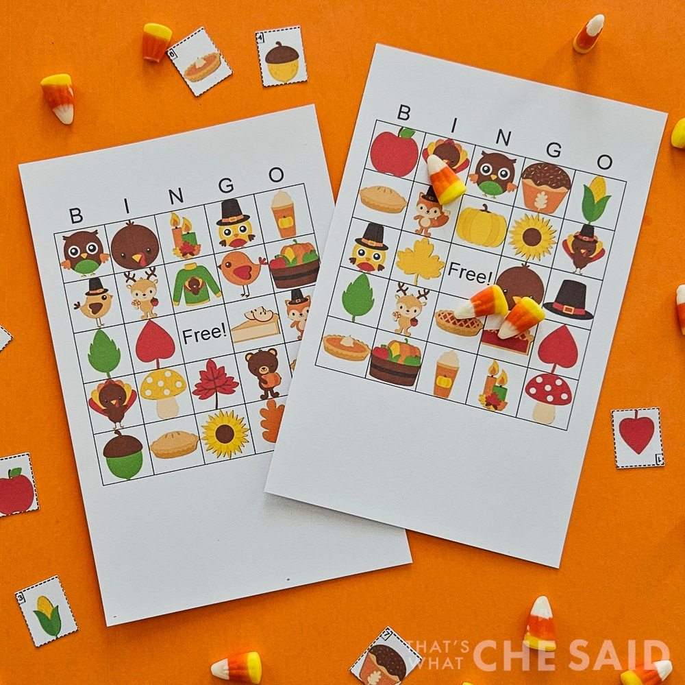 Thanksgiving Bingo Cards - Free Printable