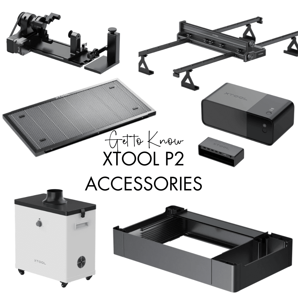 Available accessories for xTool P2 CO2 Laser