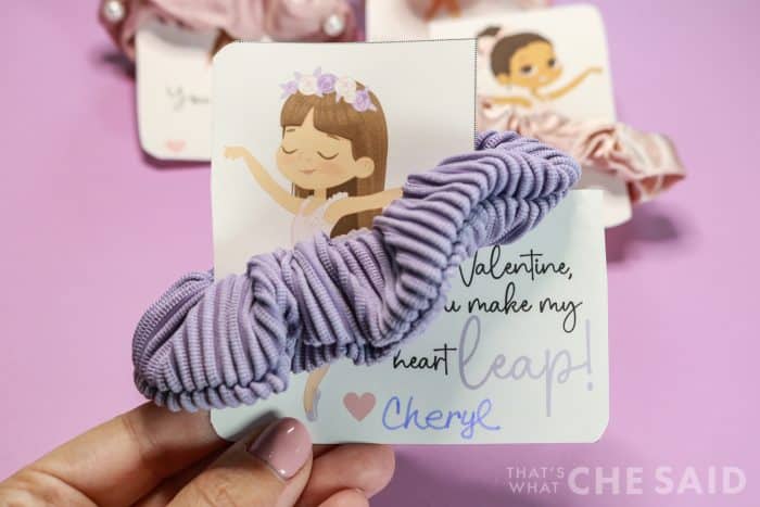 Valentine Ballerina with Scrunchie Tutu in Purple