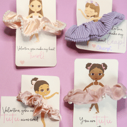 Ballerina Valentine Card Pin Image