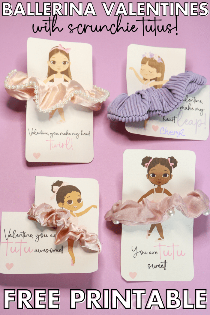 Ballerina Valentine Card Pin Image