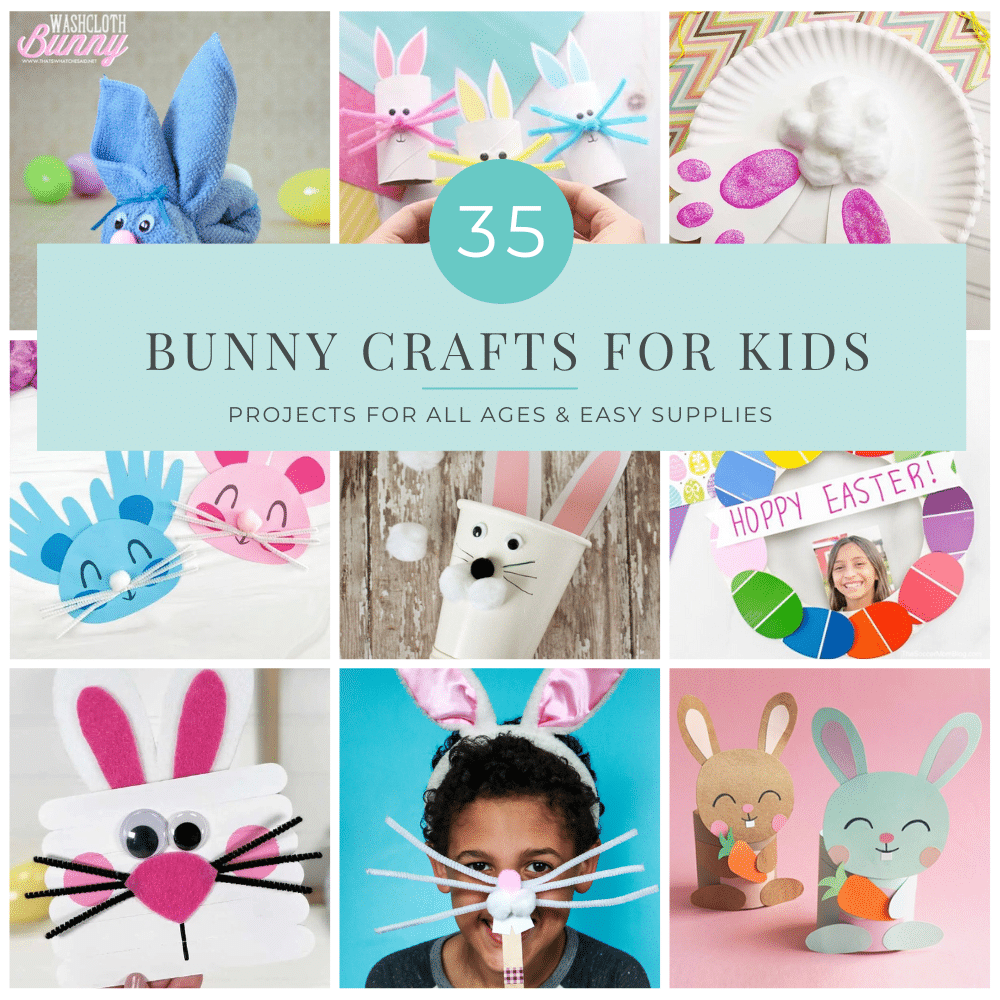 Collage foro 35 Bunny Crafts for kids square