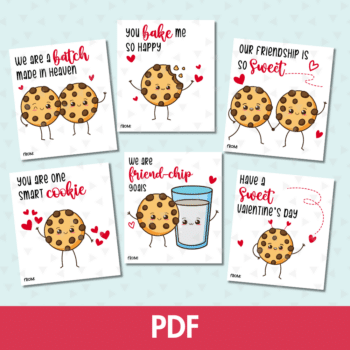 Shop listing of Cookie Valentine Printables