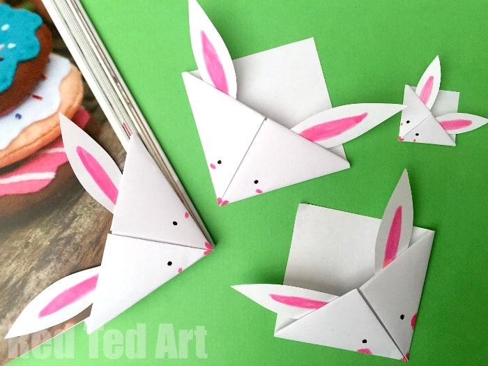folded corner bunny bookmkars