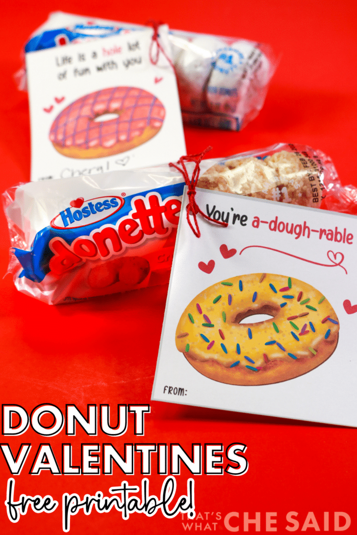 Donut Valentine Printable Pin
