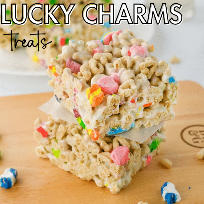 Lucky Charm Treat Bar Recipe social media image