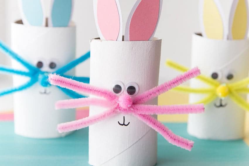 Bunny toilet paper toll crafts