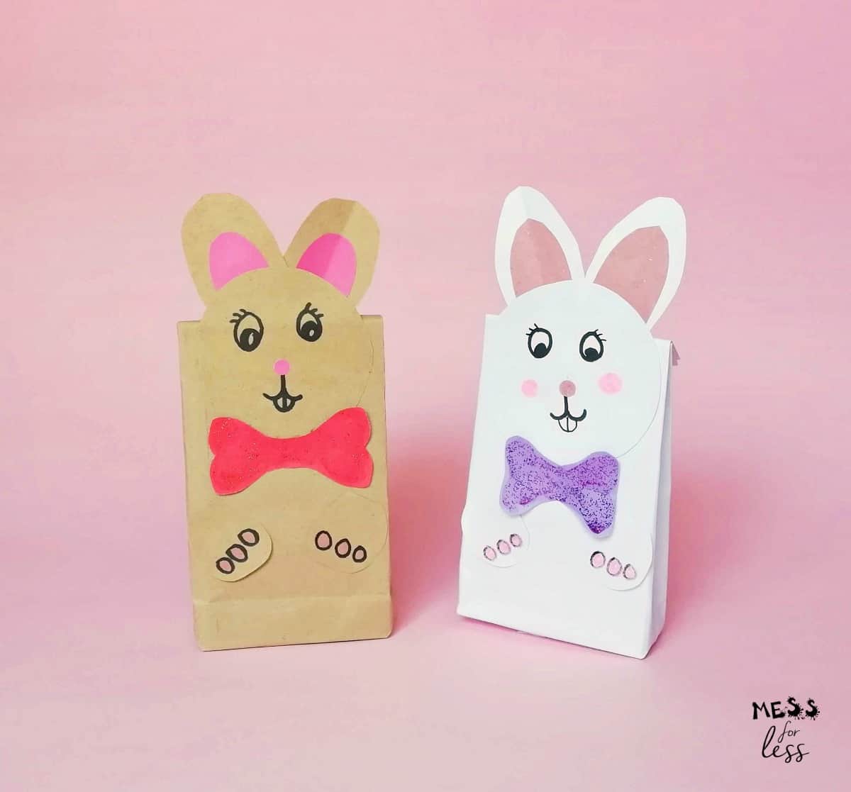 Bunny paper bag crafts