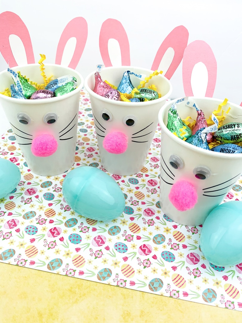 Cups made inot bunny treat cups