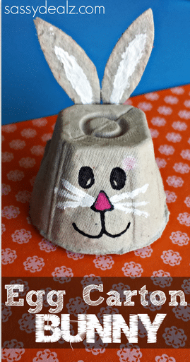 Bunny ade from egg carton