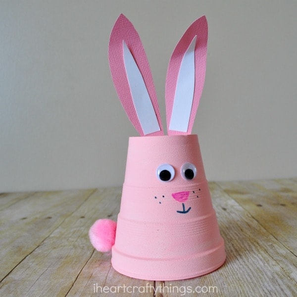 Bunny from a foam cup
