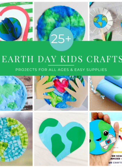 Collage of Earth Day Crafts for Kids - Square