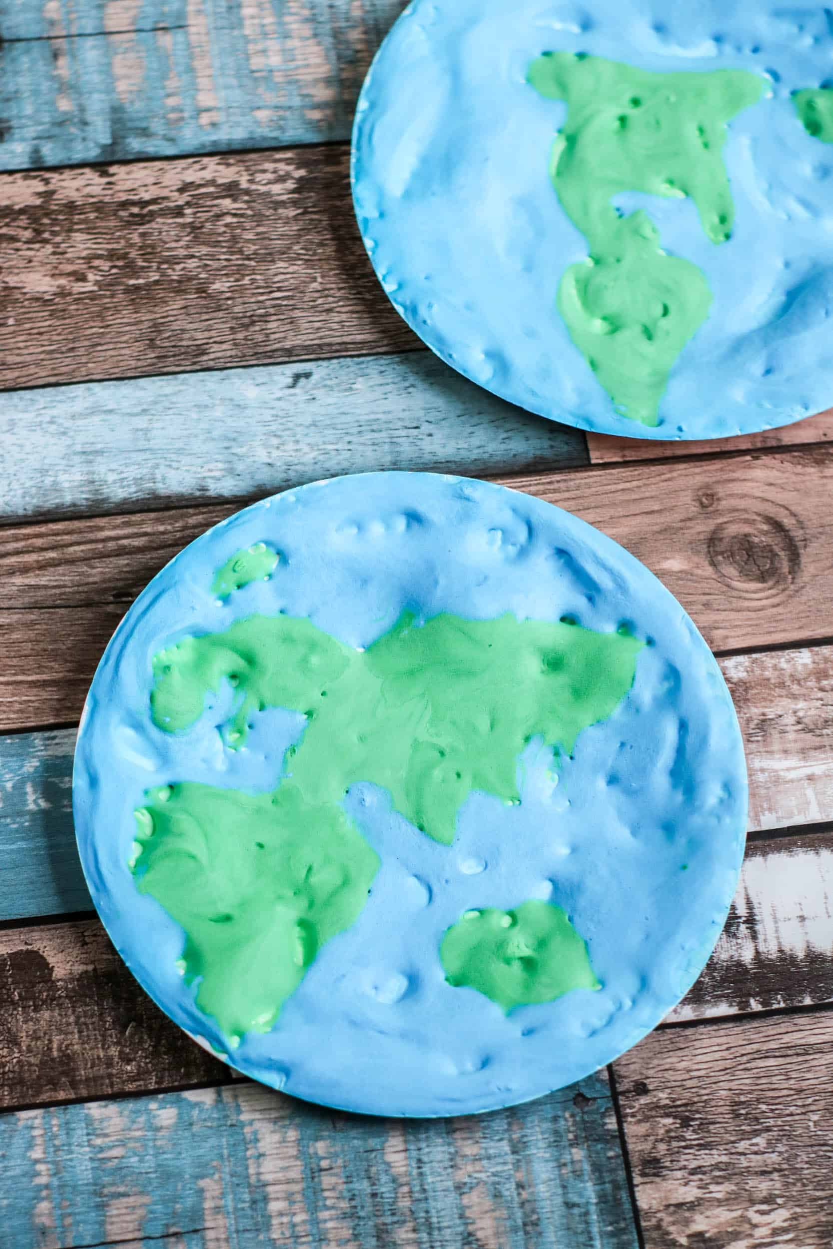 Shaving cream earth day kids craft